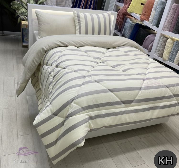 لحاف یکنفره(120و90) تمام پنبه خزرخواب کد۱۲۱۲