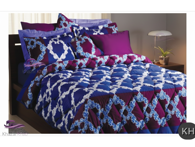لحاف دونفره سارای نخ پنبه طرح kaos