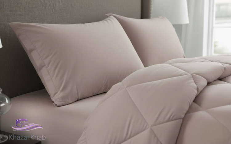 لحاف تکرنگ دونفره سارای صورتی چرک