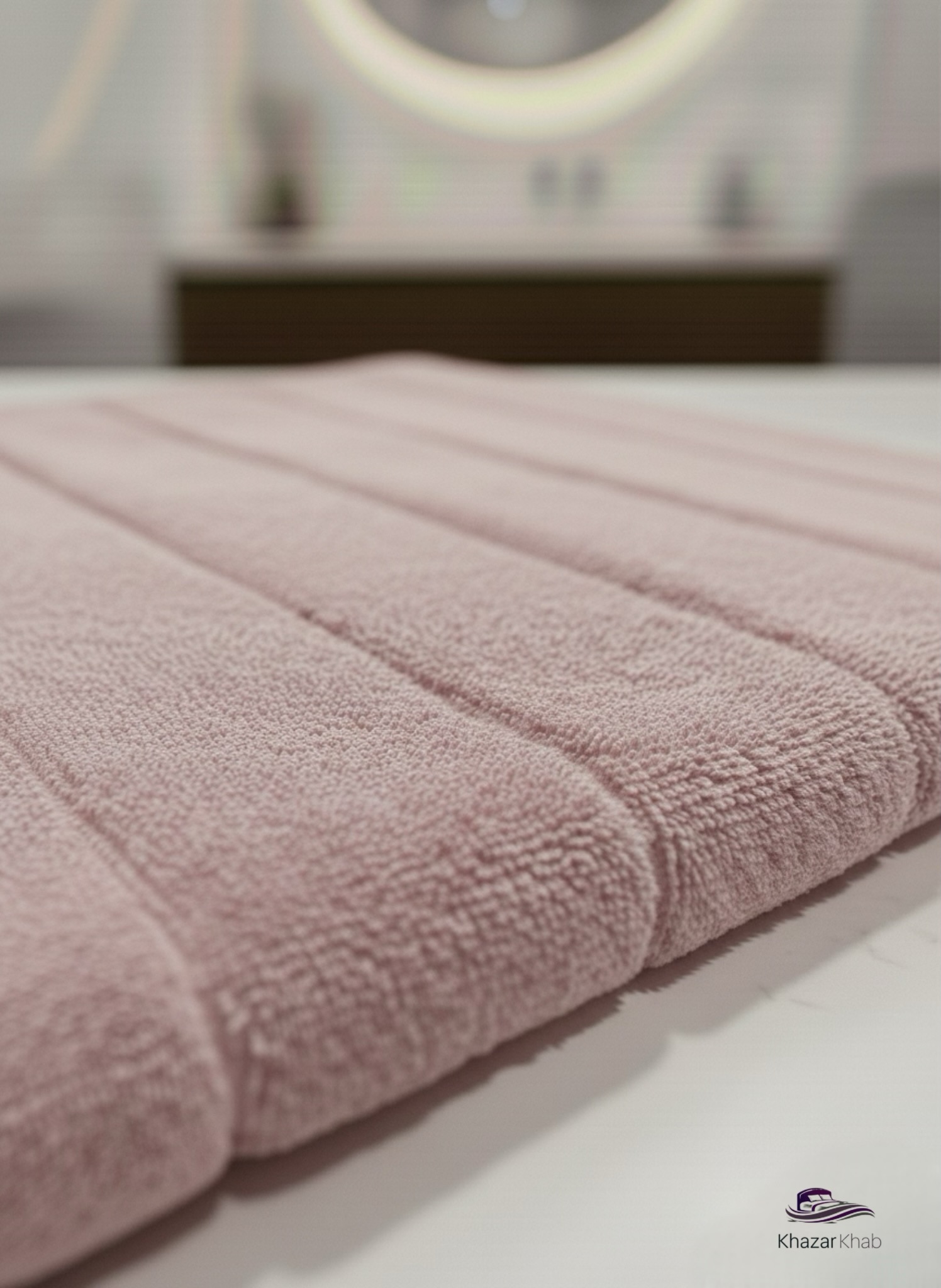 حوله استخری دورو نخ نارین ساپ | سایز نیمحمام (حمامی کوچک) - خزرخواب