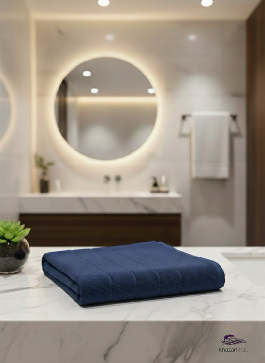 حوله استخری دورو نخ نارین ساپ | سایز نیمحمام (حمامی کوچک) - خزرخواب