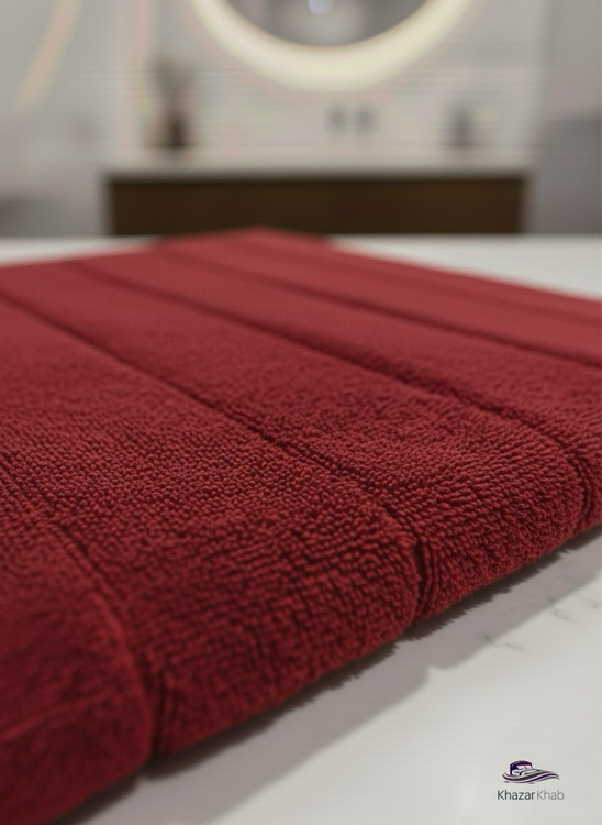 حوله استخری دورو نخ نارین ساپ | سایز نیمحمام (حمامی کوچک) - خزرخواب