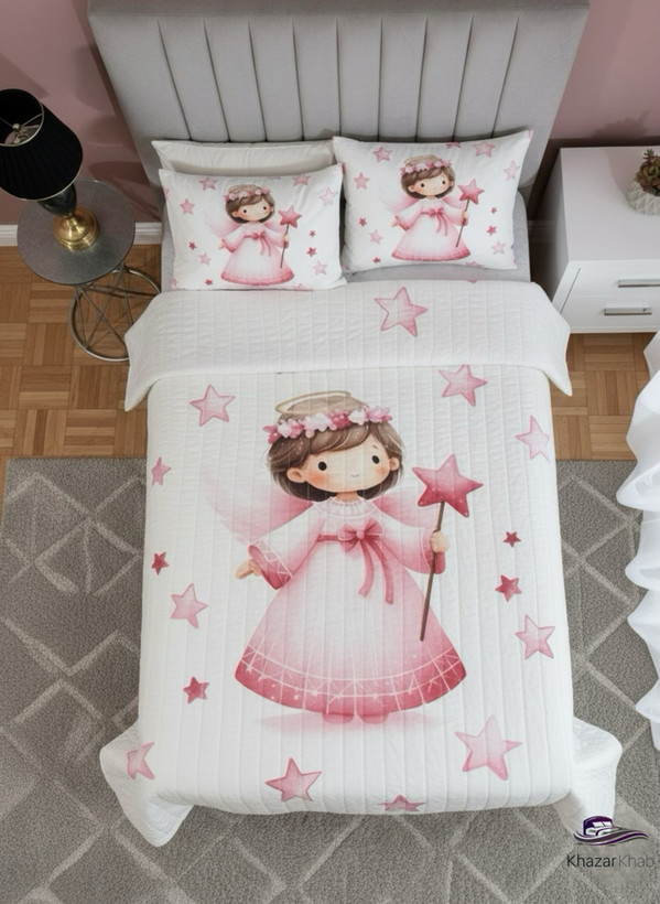 روتختی چهار فصل پنبه دوزی یکنفره(120و90) طرح فرشته کوچولو