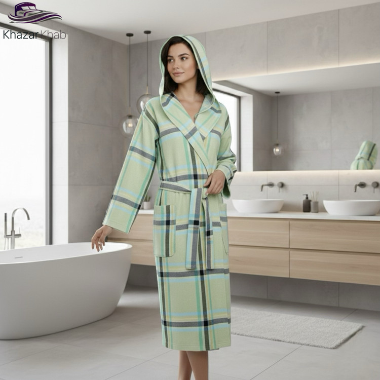 حوله تنپوش نخی تمام پنبه برند ابراهیمی یزد - ارائه شده در خزرخواب