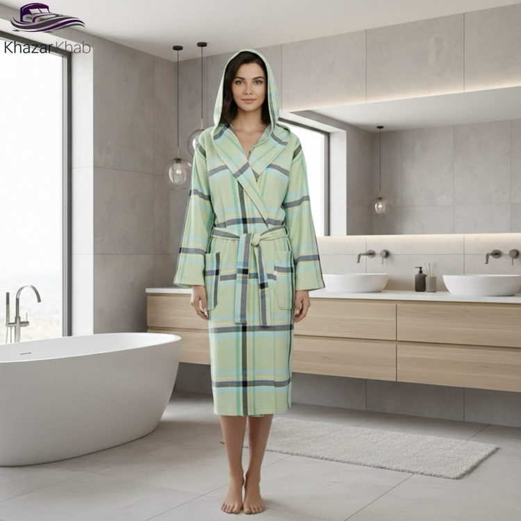 حوله تنپوش نخی تمام پنبه برند ابراهیمی یزد - ارائه شده در خزرخواب