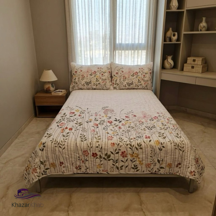 روتختی چهار فصل پنبه دوزی یکنفره(120و90)بهار