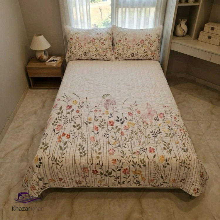 روتختی چهار فصل پنبه دوزی یکنفره(120و90)بهار