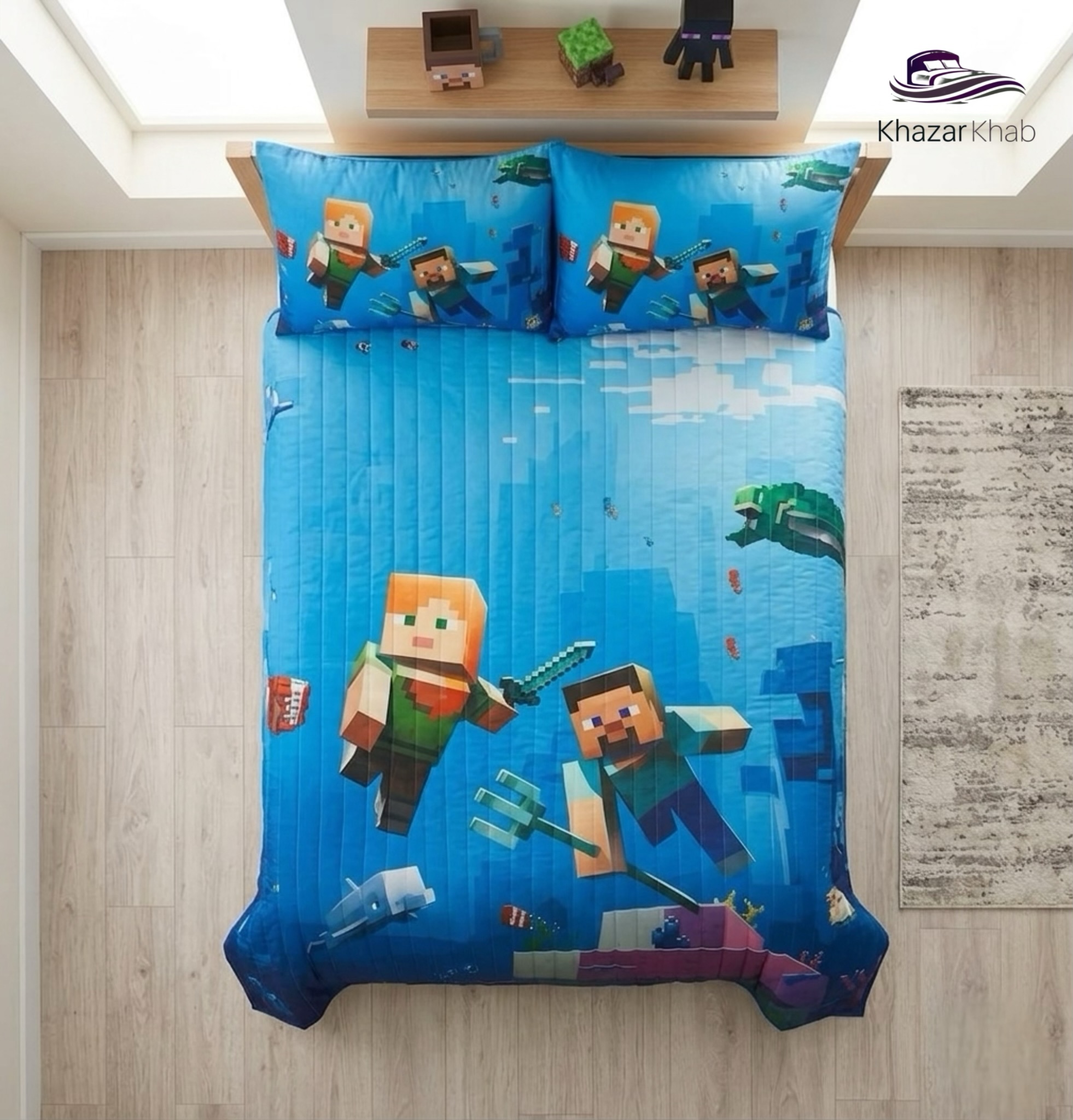 روتختی چهار فصل پنبه دوزی یکنفره(120و90) ماینکرفت