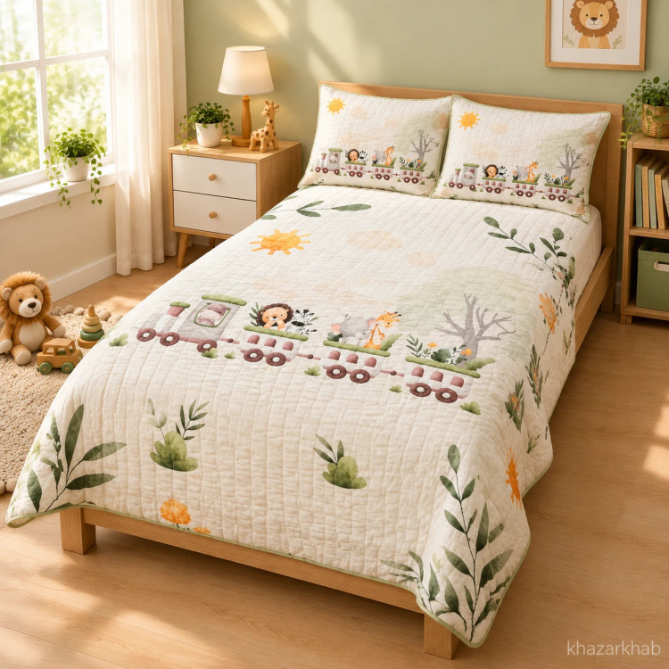 روتختی چهار فصل پنبه دوزی یکنفره(120و90) قطار